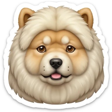 white chow chow dog sticker