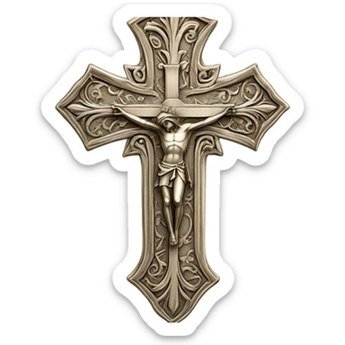 Pretty classy religious cross sticker