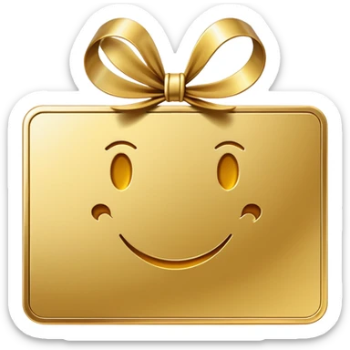 gold gift card sticker
