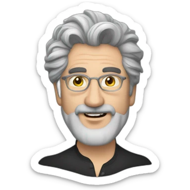 VALERY meladze singer composer mini beard Gray-haired sticker