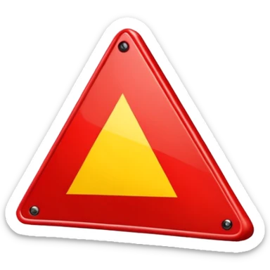 Red flag triangle sticker