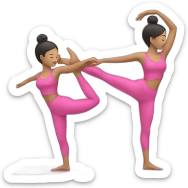 pilates girl in pink pilates pose asia sticker