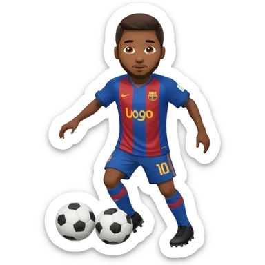 Messi dribbling sticker
