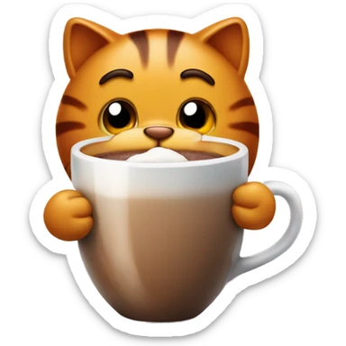 Garfield with a hot coco sticker