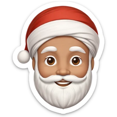 brown santa with turban sticker
