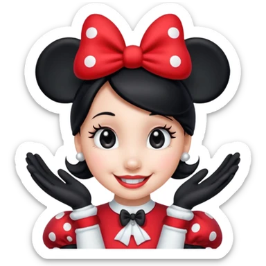 minnie mouse face sticker