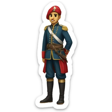 A young full-length Ottoman soldier sticker