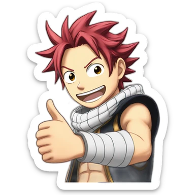 fairy tail natsu thumbs up sticker