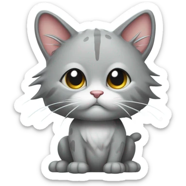 Soaking wet cat  sticker