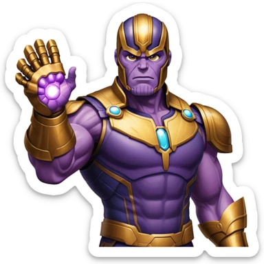 Thanos with Infinity Gauntlet sticker