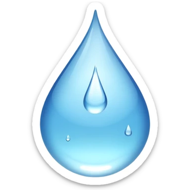 A black droplet  sticker