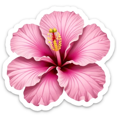 light pink hibiscus sticker
