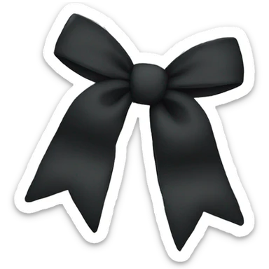 Black bow sticker
