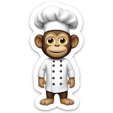 Chef Monkey sticker