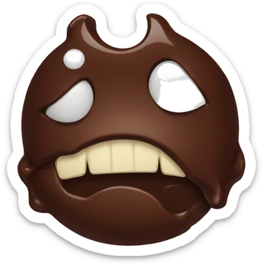 Sad chocolate mouth sticker