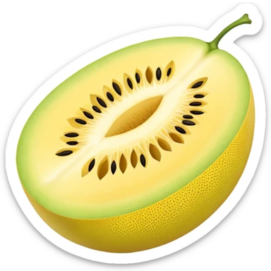 honeydew whole yellow melon oval shape sticker