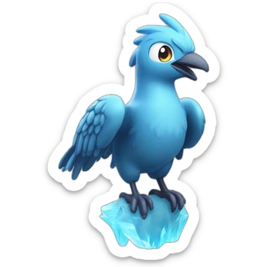 Head Big Eyey 4k HD Shiny Glow Galarian-Articuno sticker