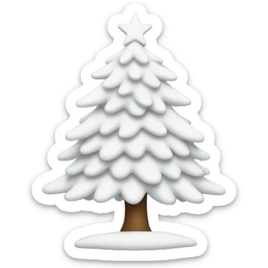 White Christmas tree sticker