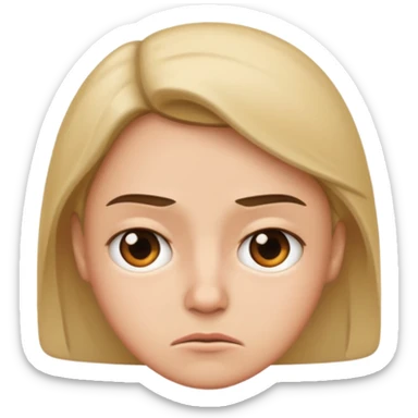 slightly annoyed face sticker