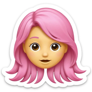 Laço de cabelo rosa sticker