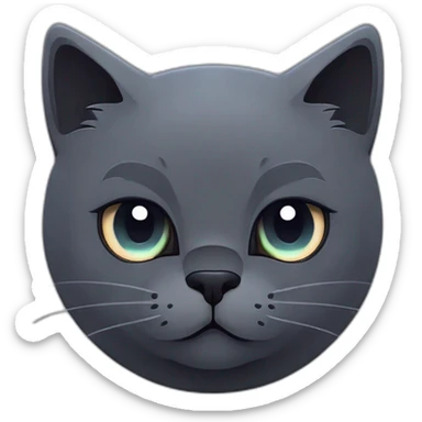Dark Grey Cat sticker