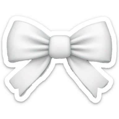 White bow sticker
