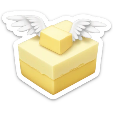 butter with white wings sticker