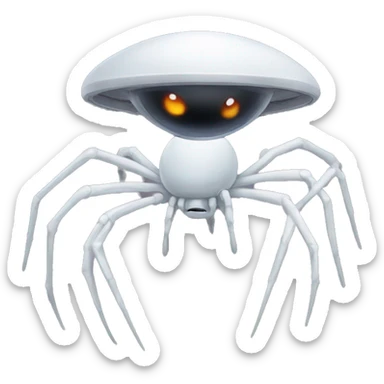 UFO that kinda looks like a spider and his white sticker