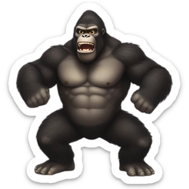 King Kong banging on chest sticker