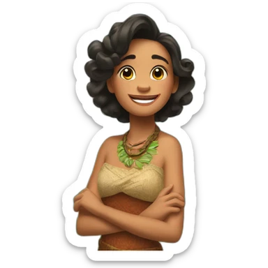 Grand mother Moana Disney happy hold gem sticker