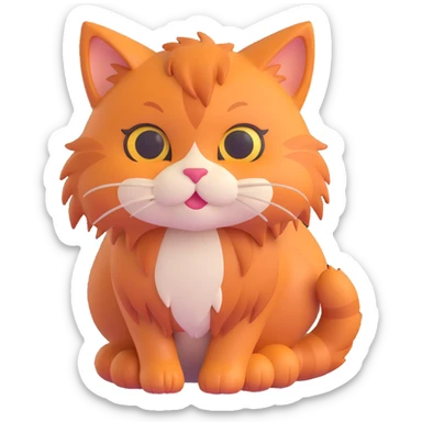 furry cat sticker