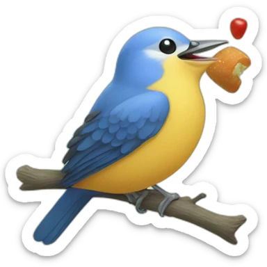 bird eating bird sticker