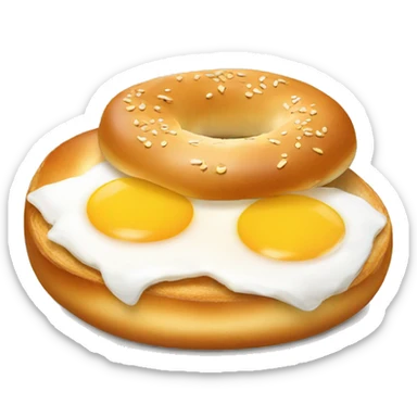 Bagel with egg  sticker