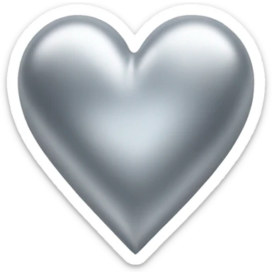 Silver heart sticker