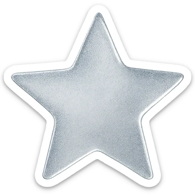 tiny star with a frosted glass effect, glamorous and stylish, no background sticker