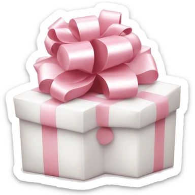 Light pink Christmas gifts under a white Christmas tree  sticker