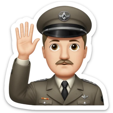 Hitler raising one hand straight up like a salute sticker