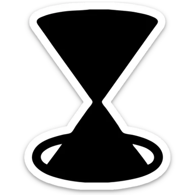 Minimalist vector logo of a light cone: two clean straight lines meet at a sharp apex, open ellipse base, no interior fill, 2-pt stroke weight, centered on a white square canvas, single deep-indigo color, flat icon style, ultra-crisp edges, no text, no shadow sticker