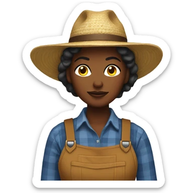 Woman farmer with sass sticker