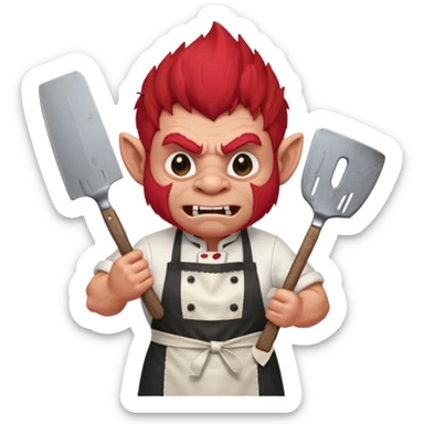 troll the red chef sticker