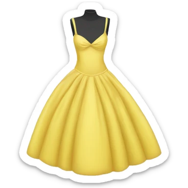 Yellow prom dress sticker