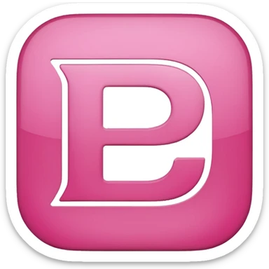 pink p logo sticker