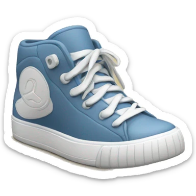 Can you give him a pair of floppy untied sneakers? sticker