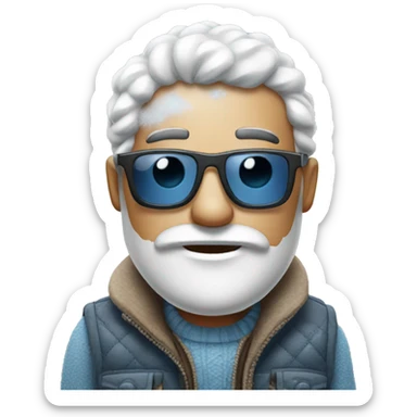 frosty with sunglasses and vest. freckles sticker