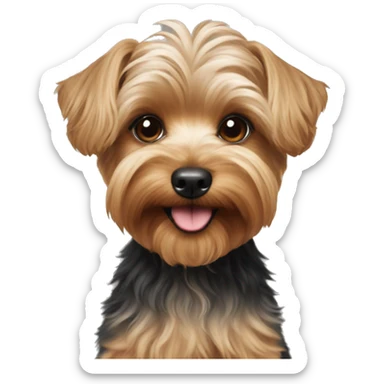 Yorkie poodle sticker
