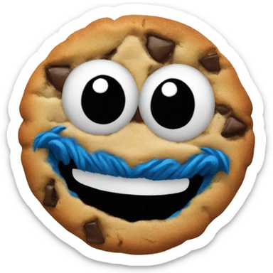 Cookie Monster emoji sticker