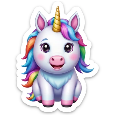 A pooping unicorn sticker