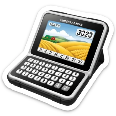 portable electronic Farmers' Almanac sticker