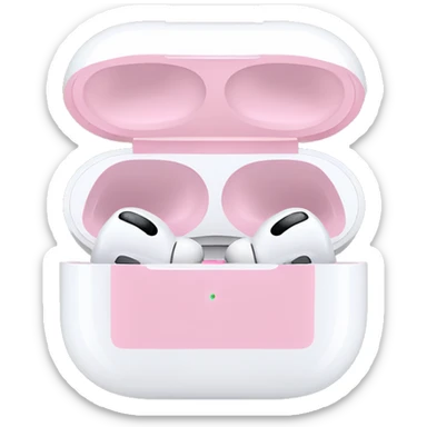 AirPods Pro with pink case sticker
