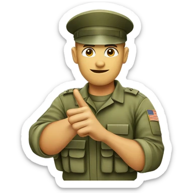 army soldier pointing at you with hand sticker